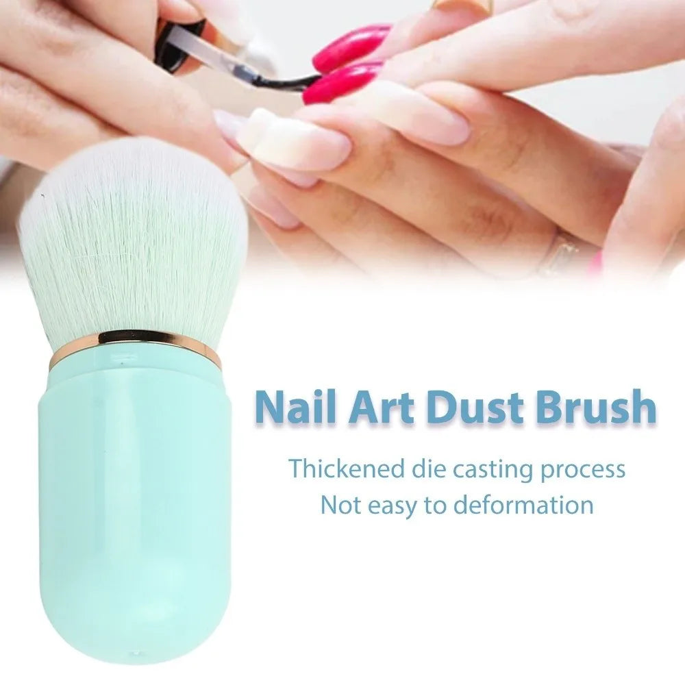 Retractable Capsule Nail Dust Brush | Soft Fiber Bristles Nail Dust Brush QXL