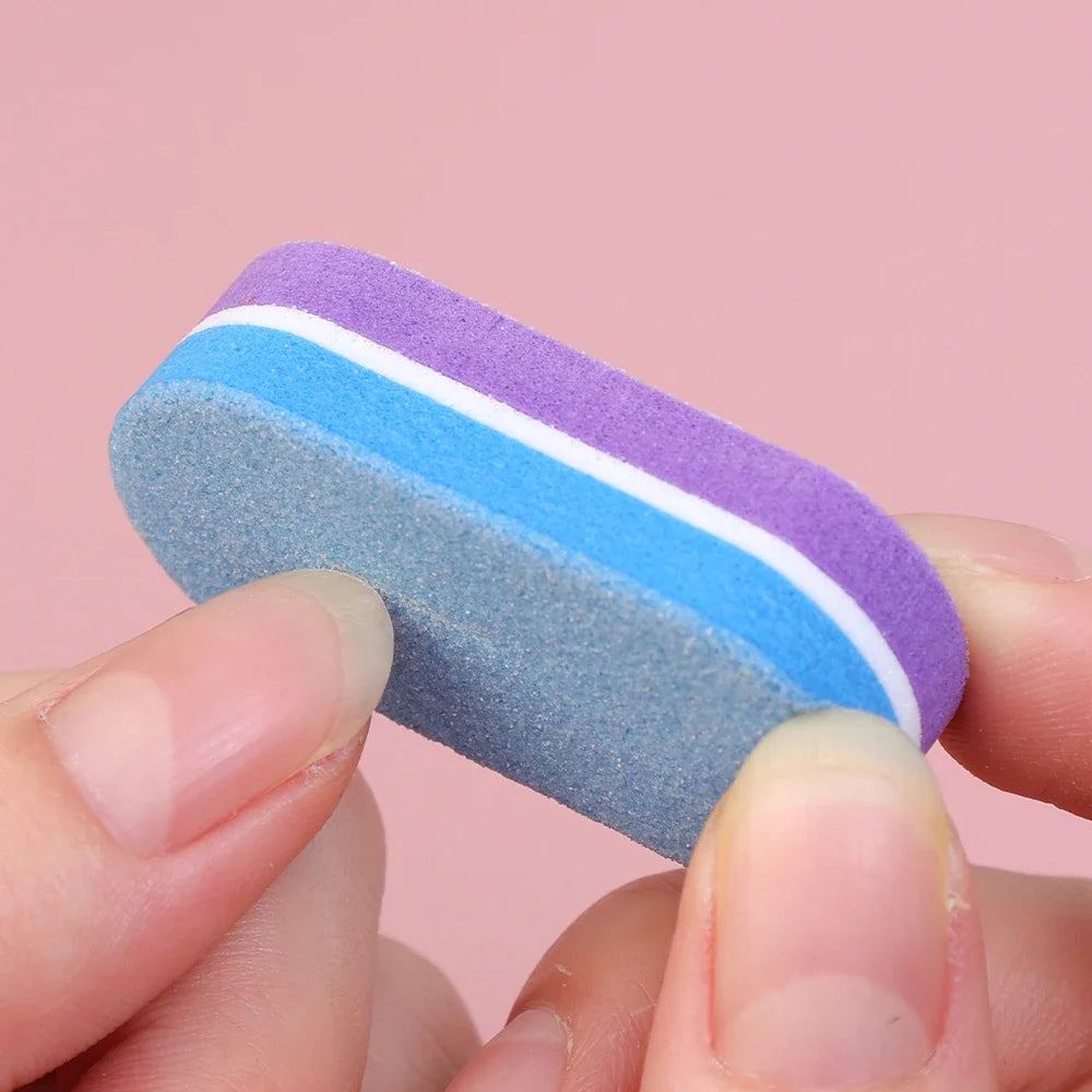 Double-Sided Sponge Nail Buffer Files 100/180 Grit | 20–100 Pack Sponge Nail Buffer QXL