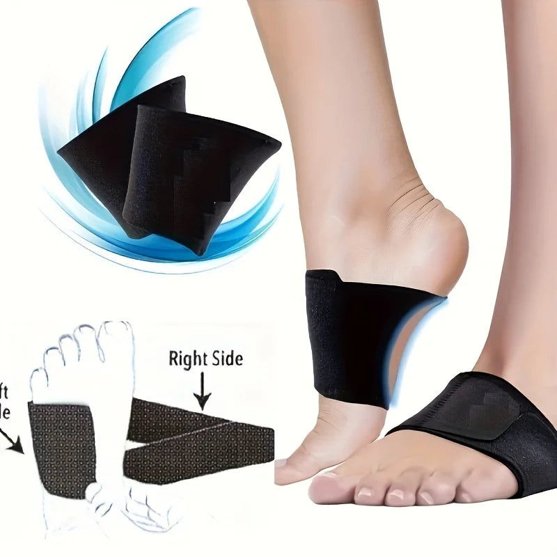 2-Pack Breathable Arch Support Foot Pads | Shock Absorption Arch Support Insoles QXL