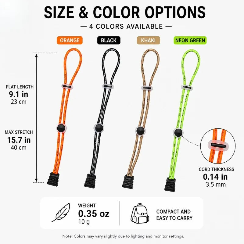 Elastic Gear Cord 3.5mm Adjustable Backpack Strap | Outdoor Elastic Gear Cord QXL