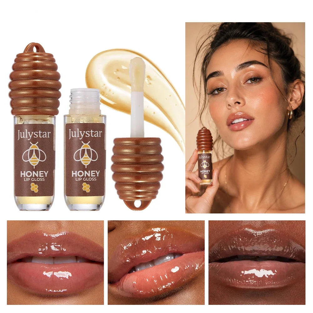 Julystar Honey Lip Oil – Non-Sticky Glossy Nourishing Lip Gloss Lip Oil Gloss QXL