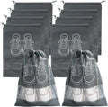 10-Pack Transparent Non-Woven Shoe Storage Bags with Zipper Shoe Storage Bags QXL gray 10pcs