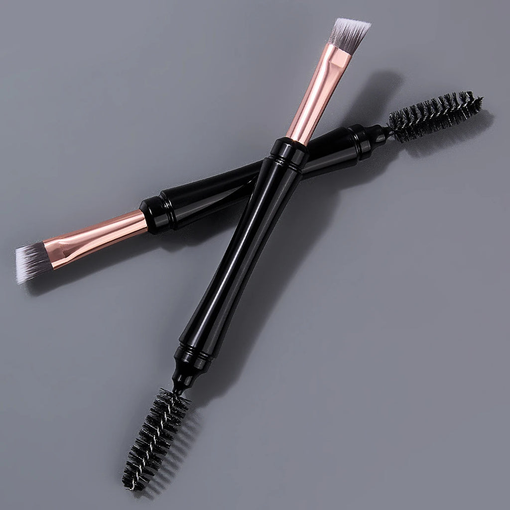 KOSSHOW Double-Headed Eyebrow & Eyelash Brush Set – 2 Pc Eye Makeup Brush Set QXL