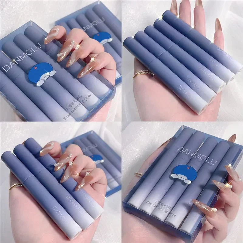 5-Color Matte Lip Glaze Set | Waterproof Long-Lasting Lip Tint Matte Lip Glaze Set QXL
