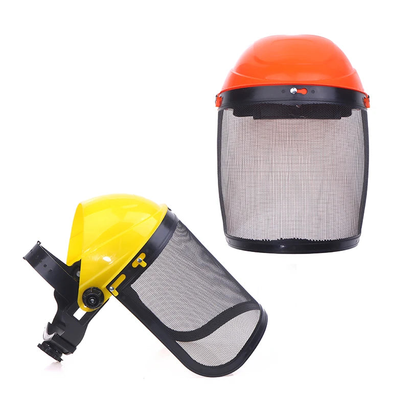 Forestry Safety Helmet Full Face Mesh Shield | Brush Cutter Safety Helmet QXL