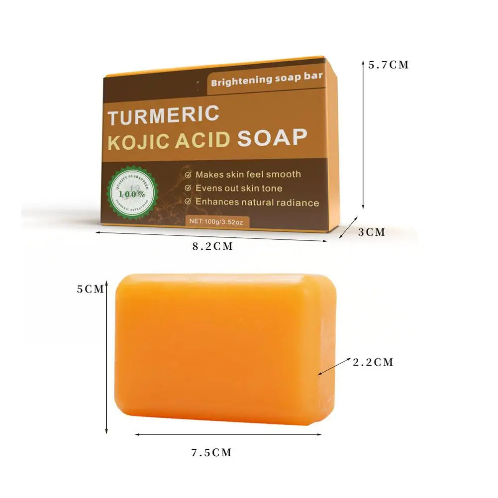 Turmeric Kojic Acid Brightening Soap Bar | Face & Body Brightening Soap Bar QXL