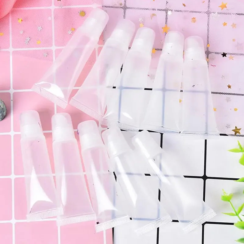 10-Pack Empty Lip Gloss & Lip Balm Tubes | 5/10/15ml Refillable Lip Gloss Containers QXL