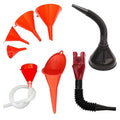 8-Piece Plastic Funnel Set | Fuel, Oil & Fluid Transfer Kit Automotive Funnel Set QXL Default Title