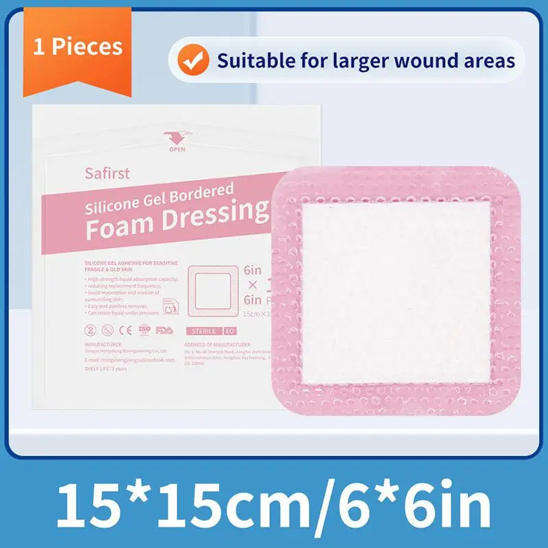 Silicone Foam Adhesive Dressing Pad – Waterproof Sensitive Skin Foam Wound Dressing QXL
