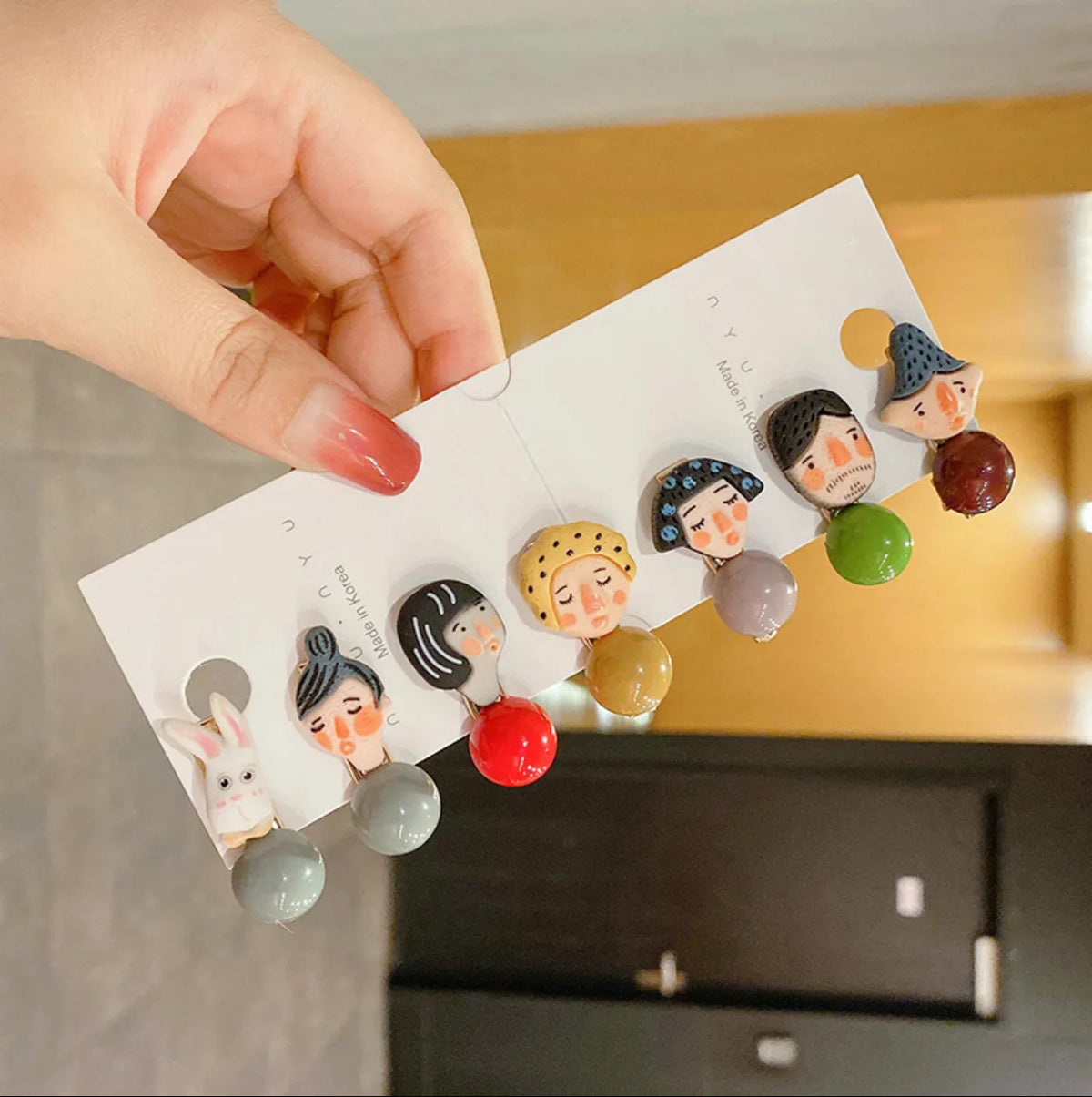 Funny Person Duckbill Hair Clips – Creative Handmade Barrettes Novelty Hair Clips QXL