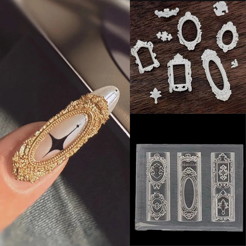 European Retro Silicone Nail Art Mold | DIY Stamping Tool Nail Art Mold QXL