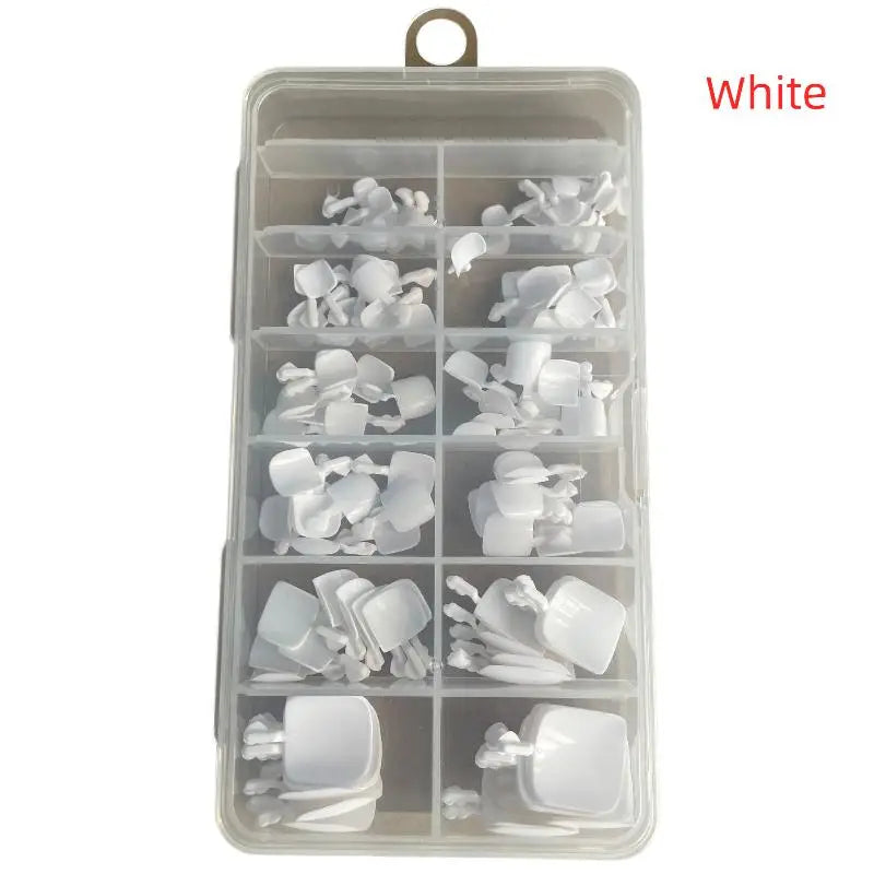 120-Pack Short Square Press-On Toenail Tips | Full Cover Gel Press-On Toenail Tips QXL A1