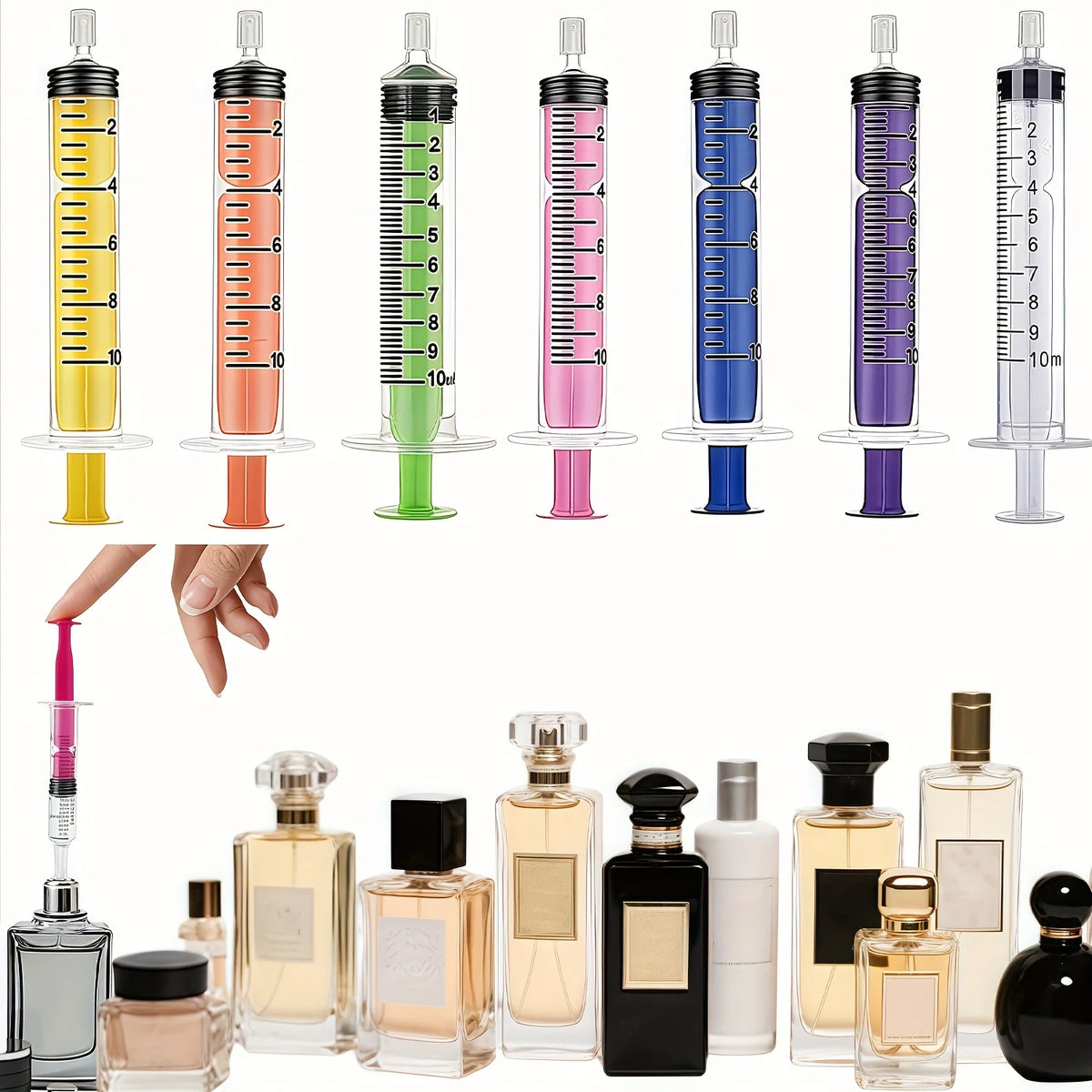 10ml Plastic Perfume Syringe | Liquid Dispensing & Refill Tool Liquid Dispensing Syringe QXL