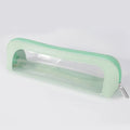 Clear PU Leather Makeup Brush Bag | Travel Cosmetic Organizer Makeup Brush Bag QXL green
