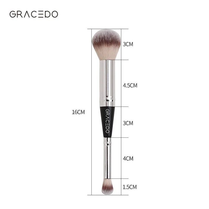 Double-Ended Makeup Brush | Eyeshadow, Foundation & Blush Makeup Brush QXL
