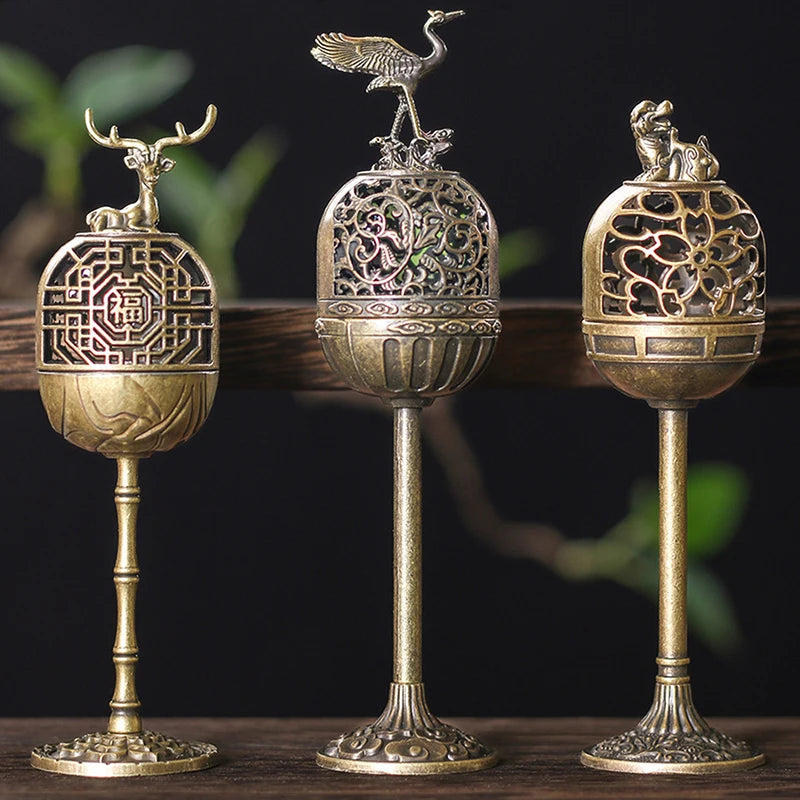 Magpie Hollow Lamp Backflow Incense Holder | Retro Censer Backflow Incense Holder QXL