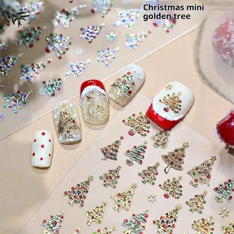 Christmas Nail Art Stickers | Tree & Crystal Ball Decals Nail Art Stickers QXL