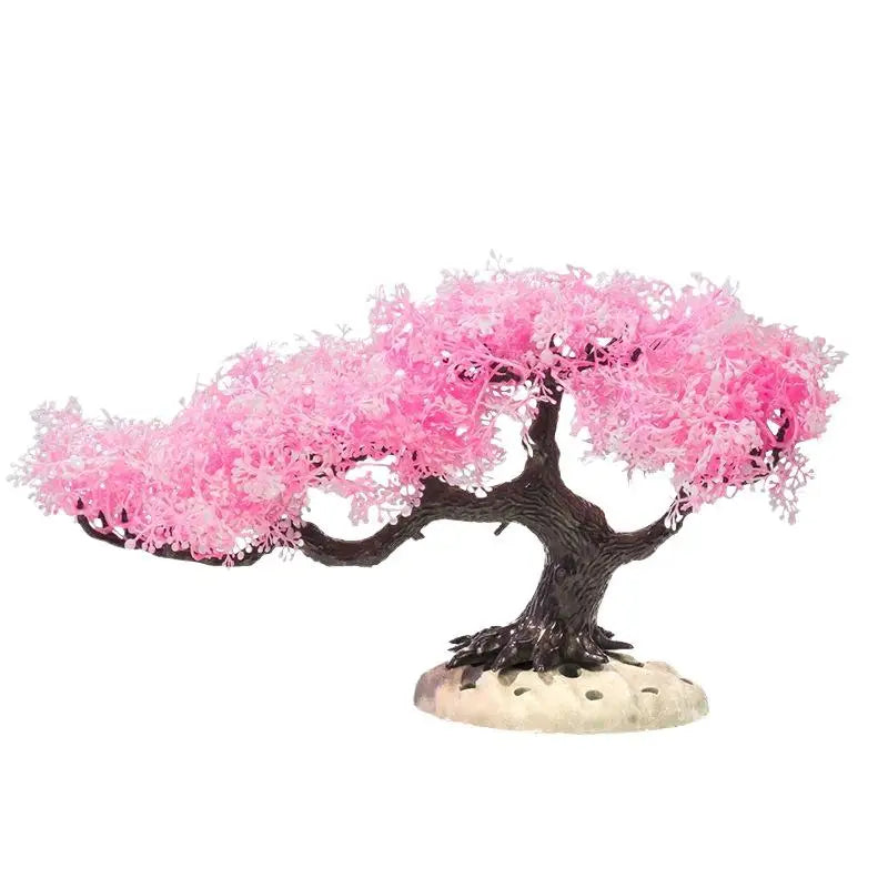 Artificial Cherry Blossom Tree Fish Tank Decoration Aquarium Decoration QXL