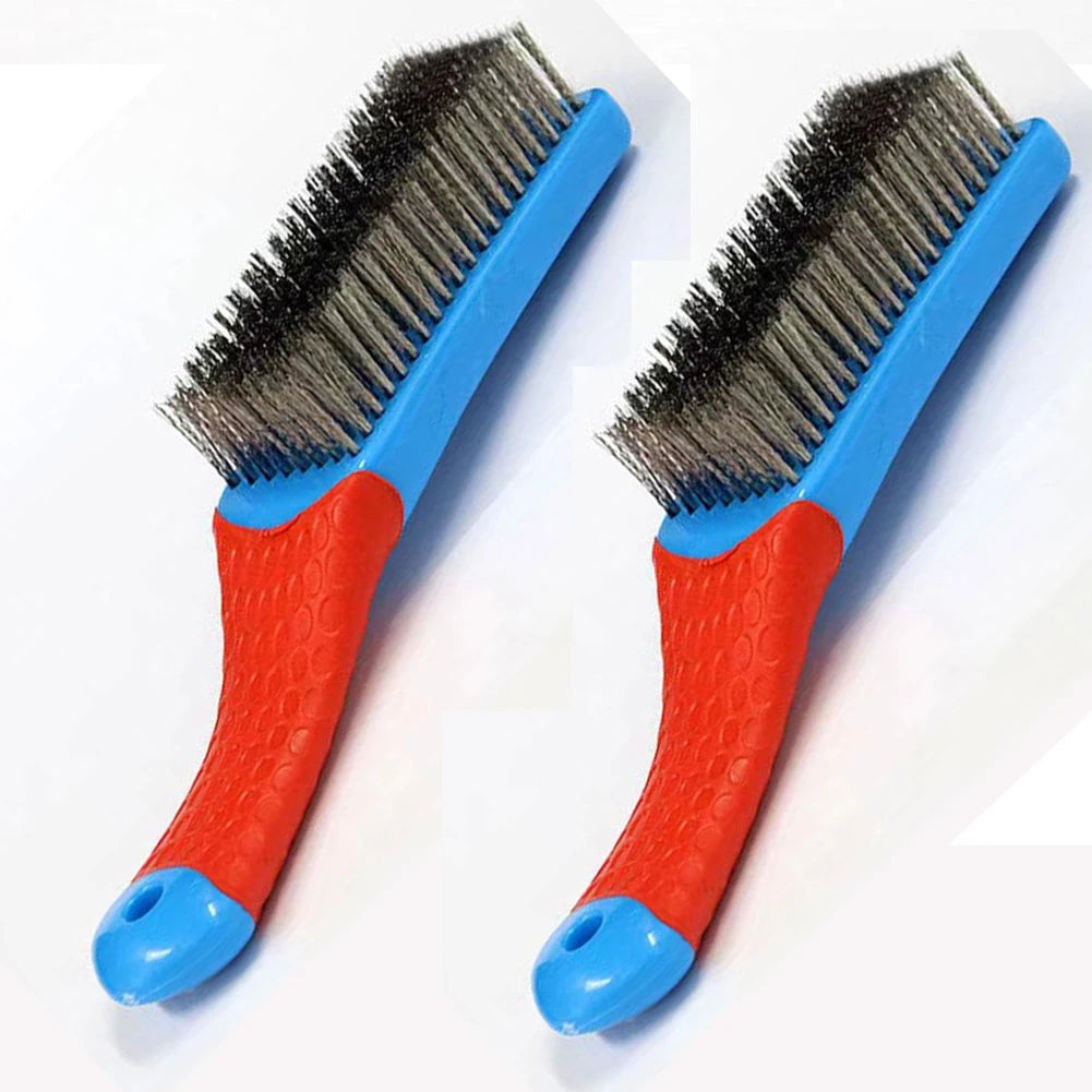 Heavy-Duty Stainless Steel Wire Brush | Rust & Paint Remover Wire Cleaning Brush QXL 2PCS