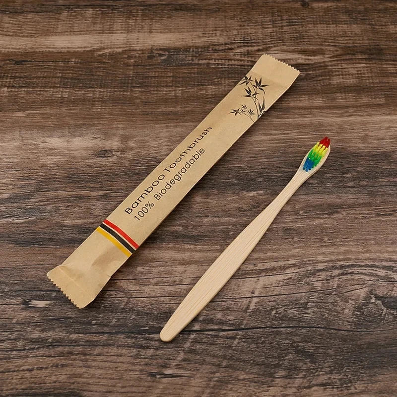 50-Pack Bamboo Toothbrushes | Soft Bristles, Eco-Friendly Bamboo Toothbrush QXL