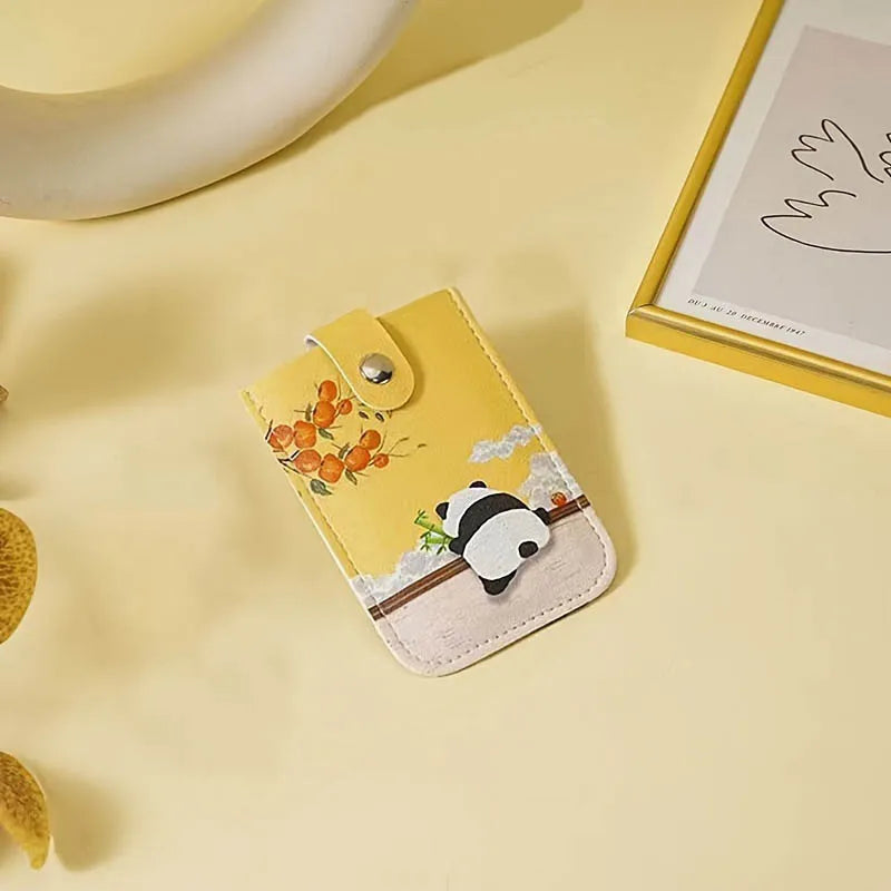 RFID Blocking Slim Card Wallet – Cute Panda PU Design Card Wallet QXL