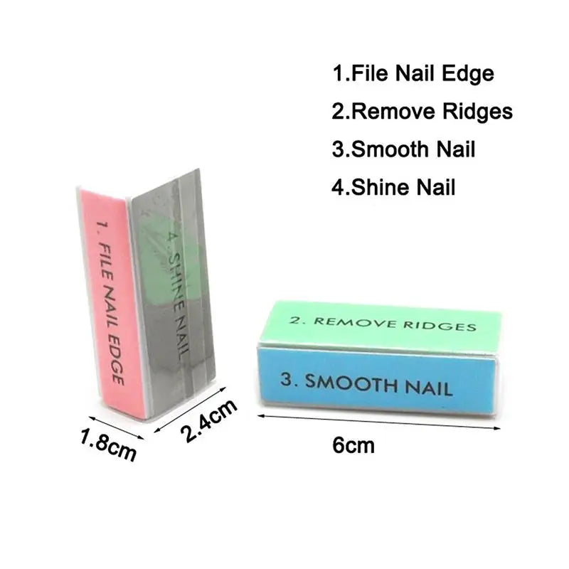 5-Pack 4-Way Nail Buffer Blocks | Sanding, Shine & Manicure Nail Buffer Block QXL A2