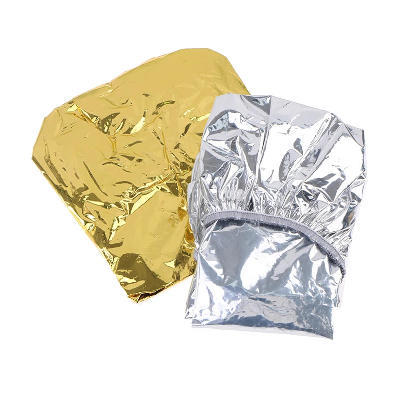 Aluminum Foil Thermal Hair Cap | Salon Hair Dyeing & Shower Hair Dyeing Cap QXL