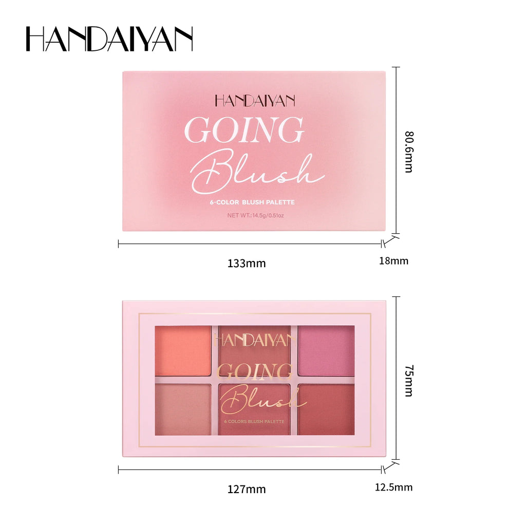 Handaiyan Matte Blush Palette – Contour, Highlight & Brighten Powder Blush Palette QXL