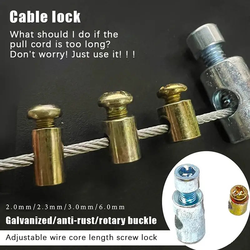 10-Pack Metal Throttle Cable Nipple Stoppers | Kart Bike Mower Cable Stopper Set QXL Default Title
