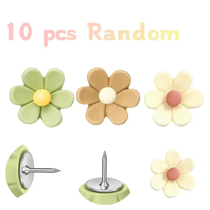 Floral Resin Push Pins | Decorative Thumbtacks 10/20-Pack Decorative Push Pins QXL 10 pcs Random