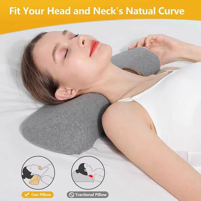 Memory Foam Contour Pillow | Ergonomic Neck & Side Sleeper Memory Foam Pillow QXL