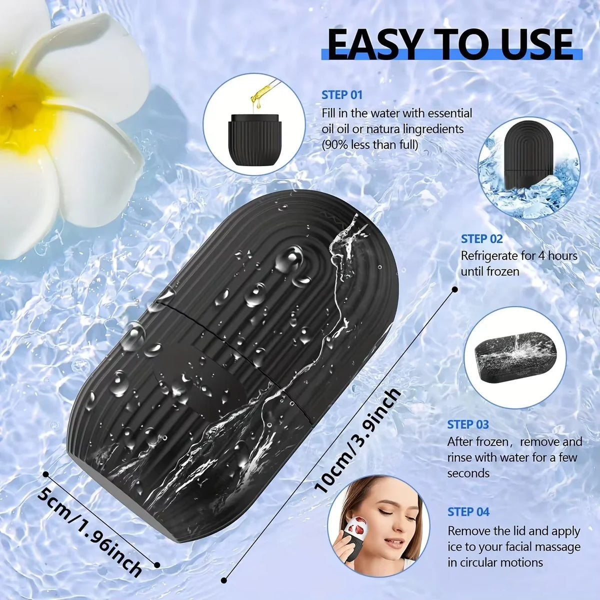 Silicone Ice Roller Massager for Face & Eyes | Cooling Skincare Face Ice Roller QXL
