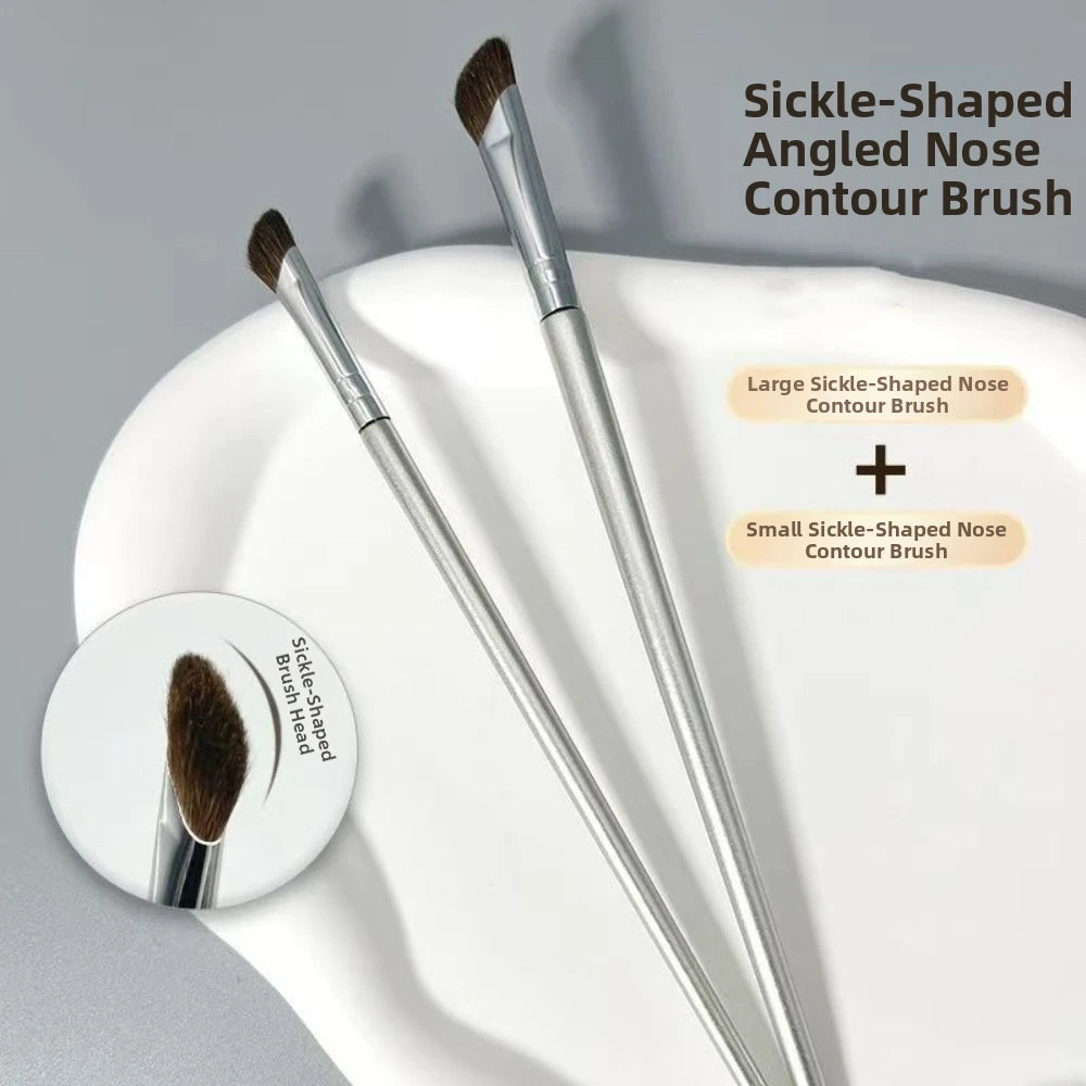 Angled Contour & Under-Eye Brighten Makeup Brush Set Makeup Brush Set QXL