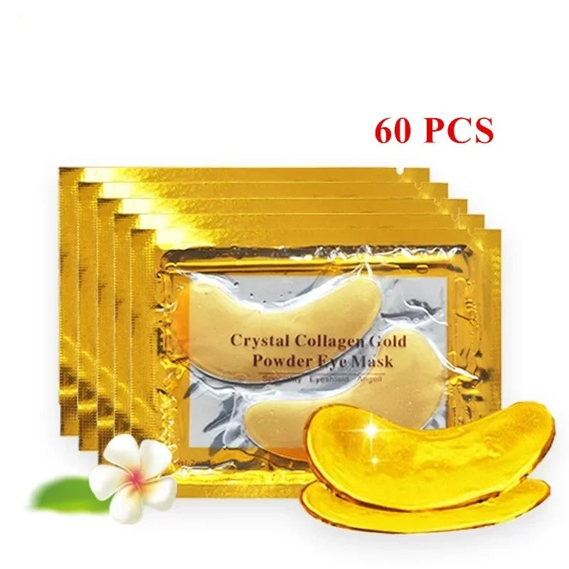 Crystal Collagen Gold Eye Patches | 50–100 Pcs Under-Eye Mask Collagen Eye Patches QXL 30Pairs(60pcs)