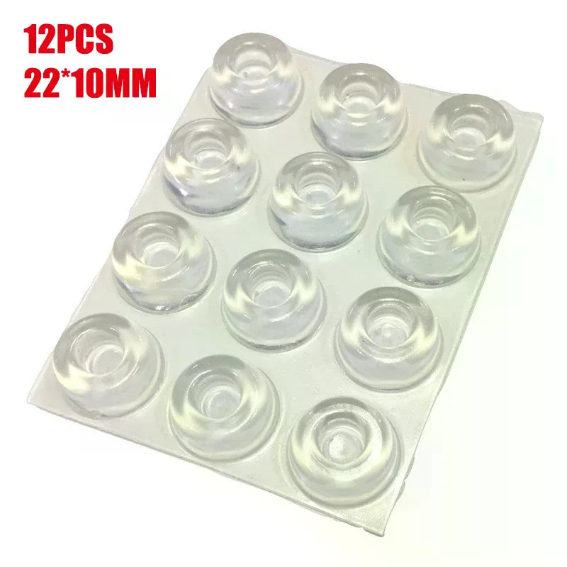 12-Pack Transparent Self-Adhesive Door Stopper Bumper Pads Door Bumper Pads QXL