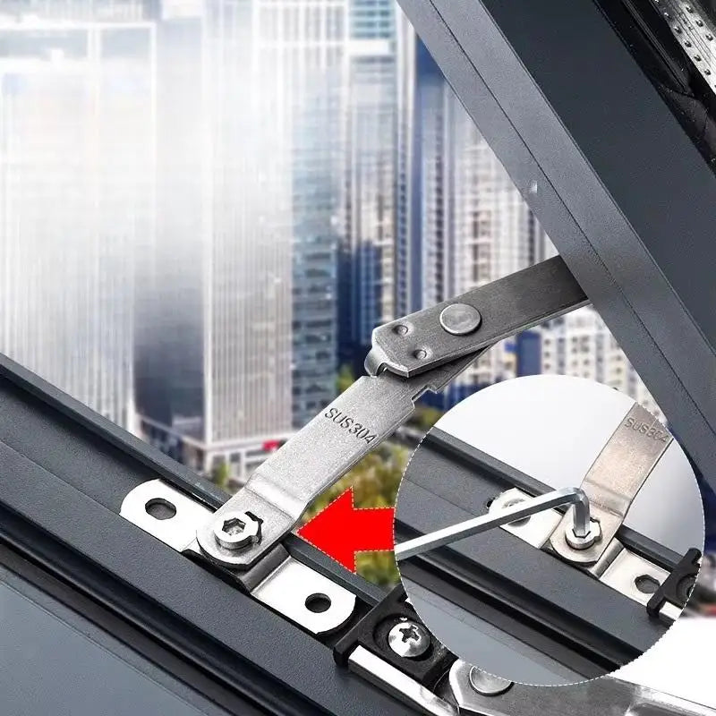 2-Pack Stainless Steel Window Limiter & Wind Brace Hook Window Safety Limiter QXL