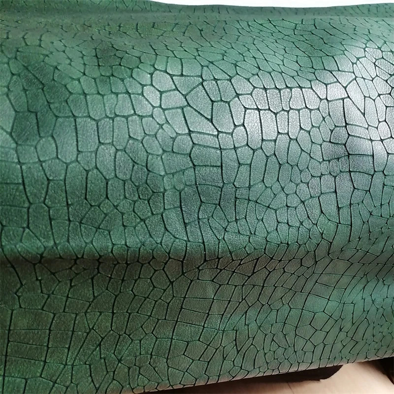 1.2mm Stone-Embossed Top-Grain Cowhide Leather Sheet | DIY Leather Craft Fabric QXL