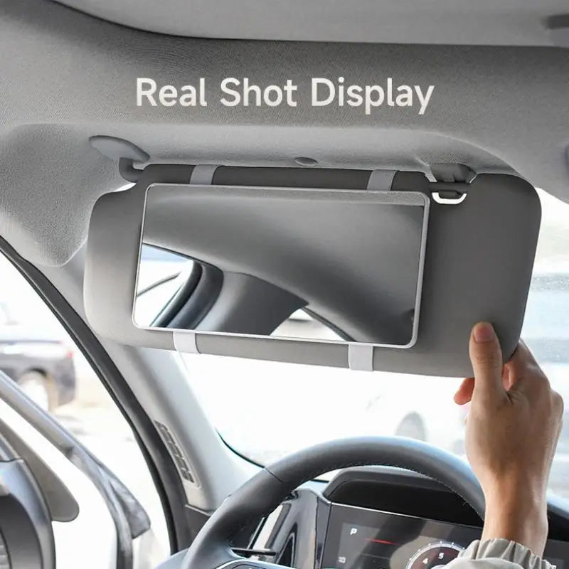 HD Car Sun Visor Vanity Mirror | Strap-On, No Tools Car Visor Mirror QXL