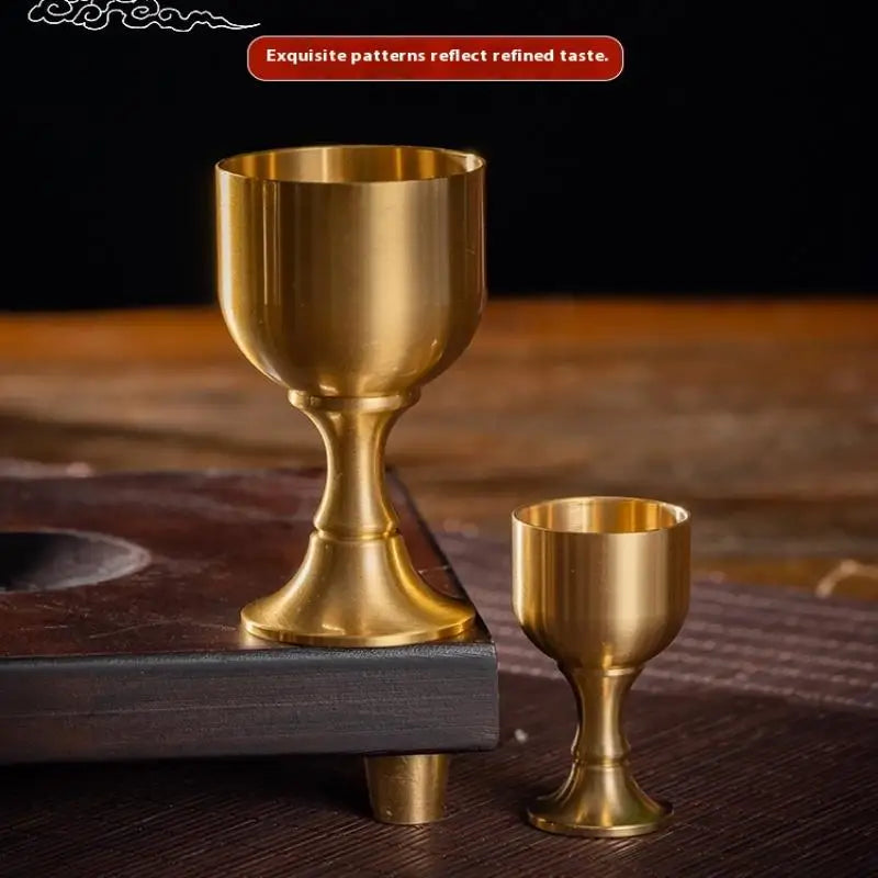 Brass Copper Wine Goblet | Mini Shot Glass & Décor Copper Wine Goblet QXL