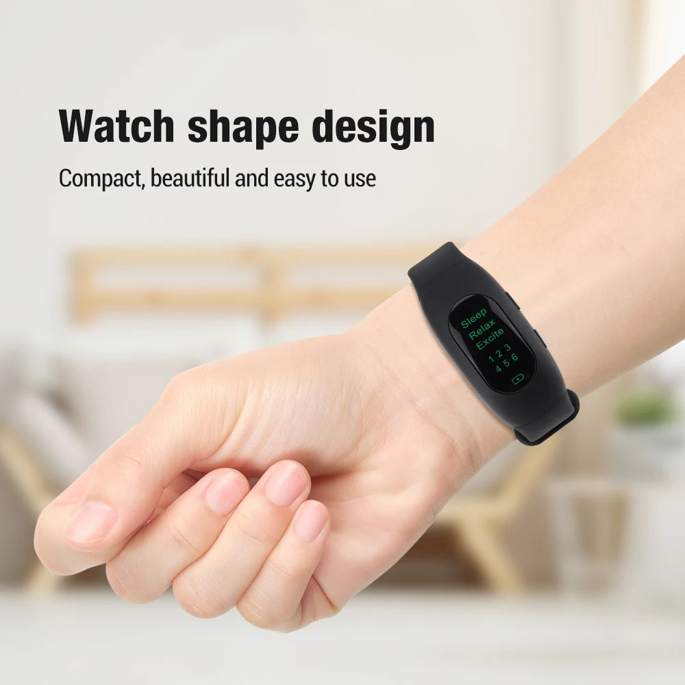Micro-Current Pulse Sleep Aid Wristband | 3 Modes, 6 Levels Sleep Aid Wristband QXL