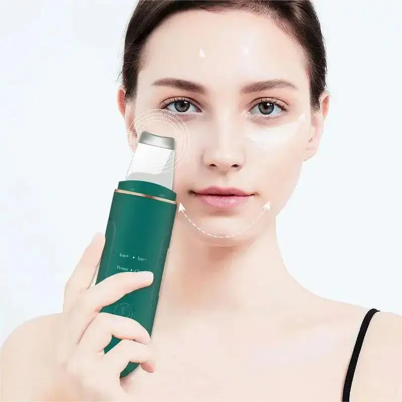 Ultrasonic Facial Cleanser | Ionic Pore Cleaner & Skin Scrubber Facial Cleansing Device QXL