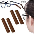 Silicone Glasses Ear Hook Anti-Slip Temple Tips – 2 Pairs Eyewear Accessories QXL Brown