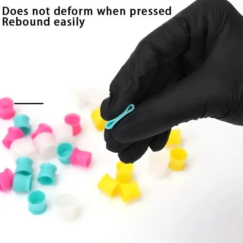 300-Pack Disposable Silicone Tattoo Ink Cups with Stable Base Tattoo Ink Cups QXL
