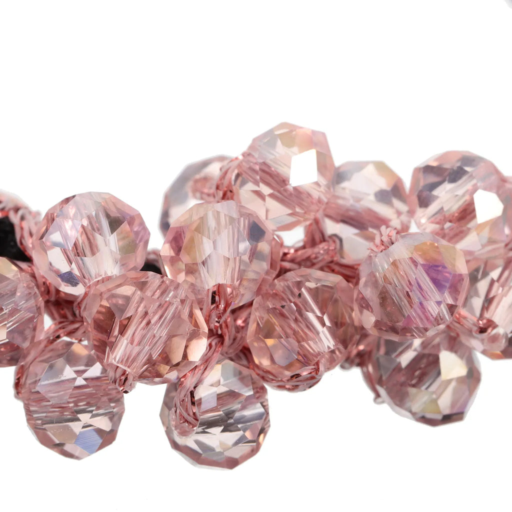 5-Pack Crystal Hair Ties & Sparkly Ponytail Holder Bracelets Crystal Hair Ties QXL