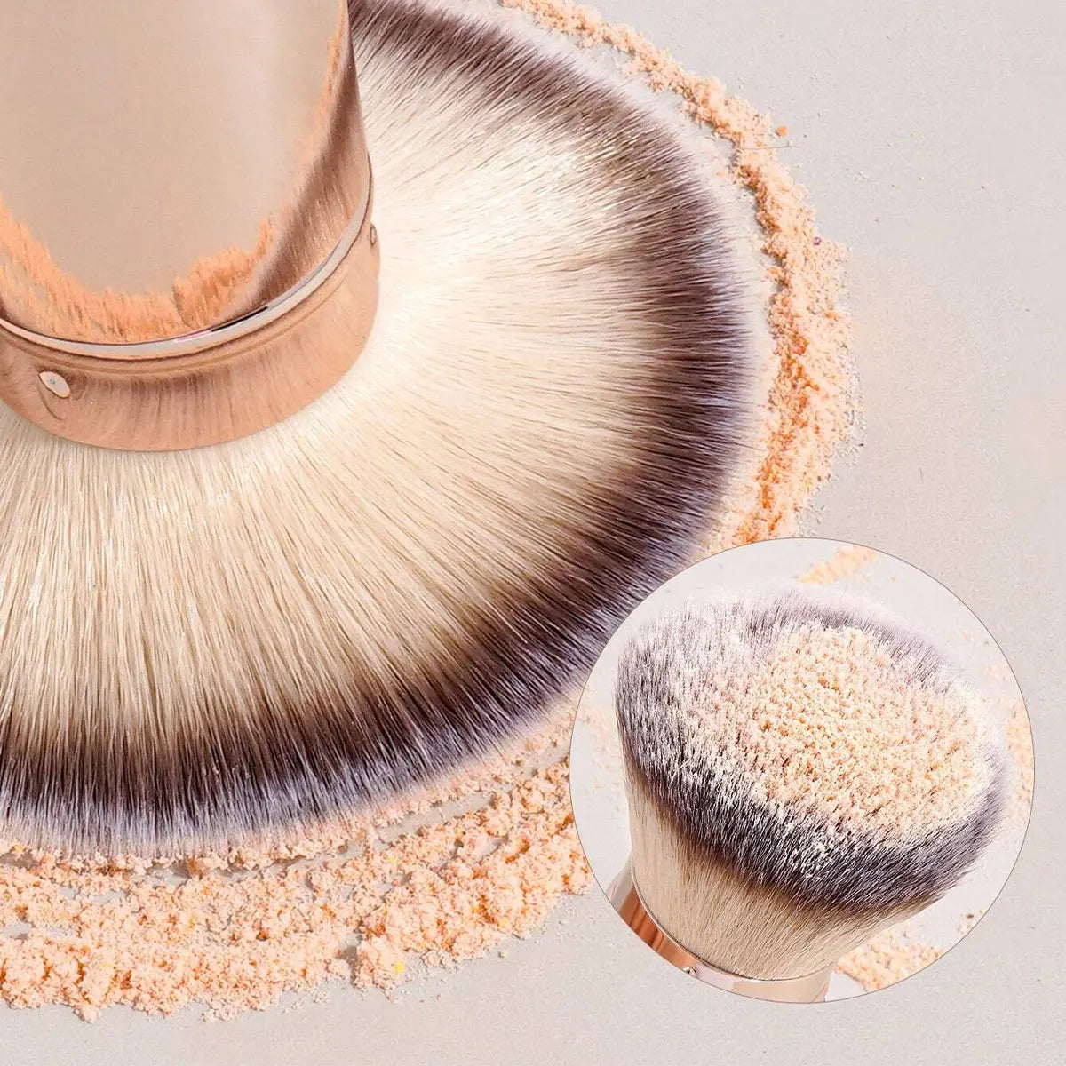 Retractable Round Makeup Brush – Blush, Powder & Foundation Retractable Makeup Brush QXL