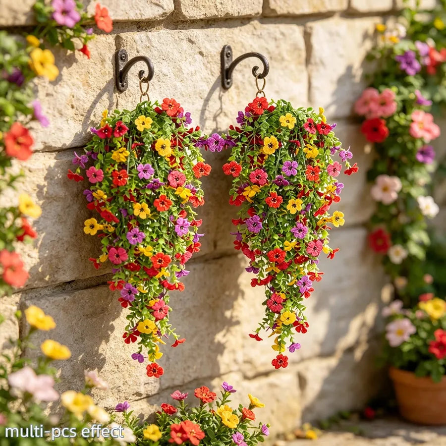 UV Resistant Artificial Flower Vine – 45 Blooms Indoor Outdoor Artificial Flower Vine QXL