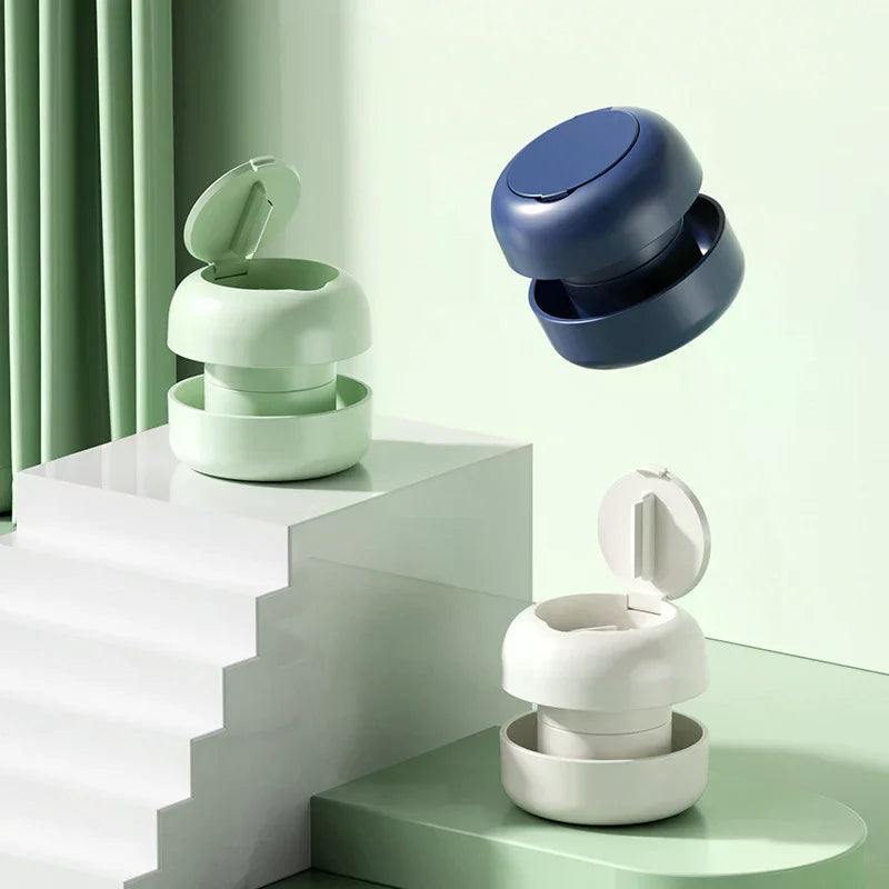 2-in-1 Portable Pill Grinder & Cutter with Organizer Pill Grinder Cutter QXL