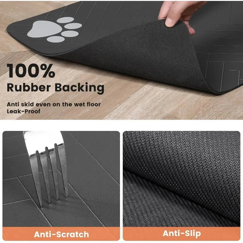 Absorbent Pet Feeding Mat | Waterproof Quick-Dry Dog & Cat Mat Pet Feeding Mat QXL