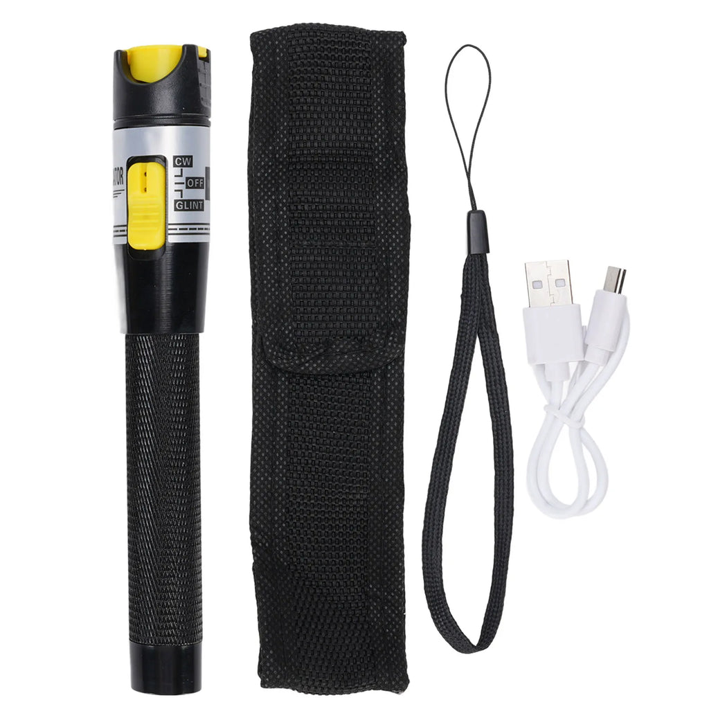 K-C15 50KM Visual Fault Locator | 650nm Fiber Optic Tester Pen Fiber Optic Tester QXL YELLOW