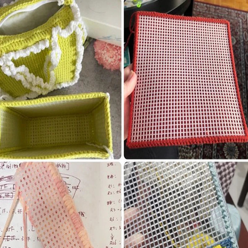 Plastic Mesh Cloth for Latch Hook Bags & Rug Crafts | 7 Sizes Craft Mesh Canvas QXL